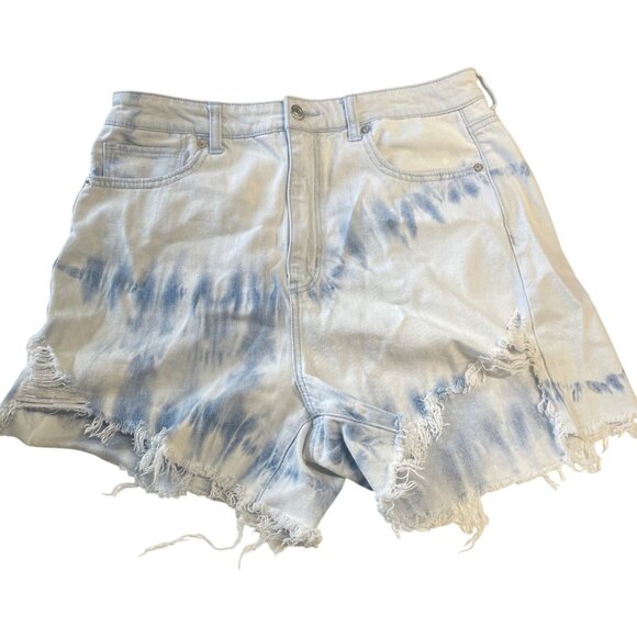 American Eagle Womens Highest Rise Mom Short Light Wash Size 12 - Picture 1 of 7